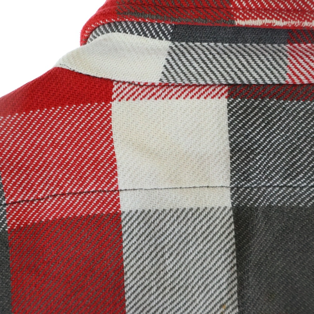 VINTAGE(ヴィンテージ) 50-60S VINTAGE MOHAWK PLAID FLANNEL SHIRT マチ付き チェック 長袖シャツ レッド/ホワイト
