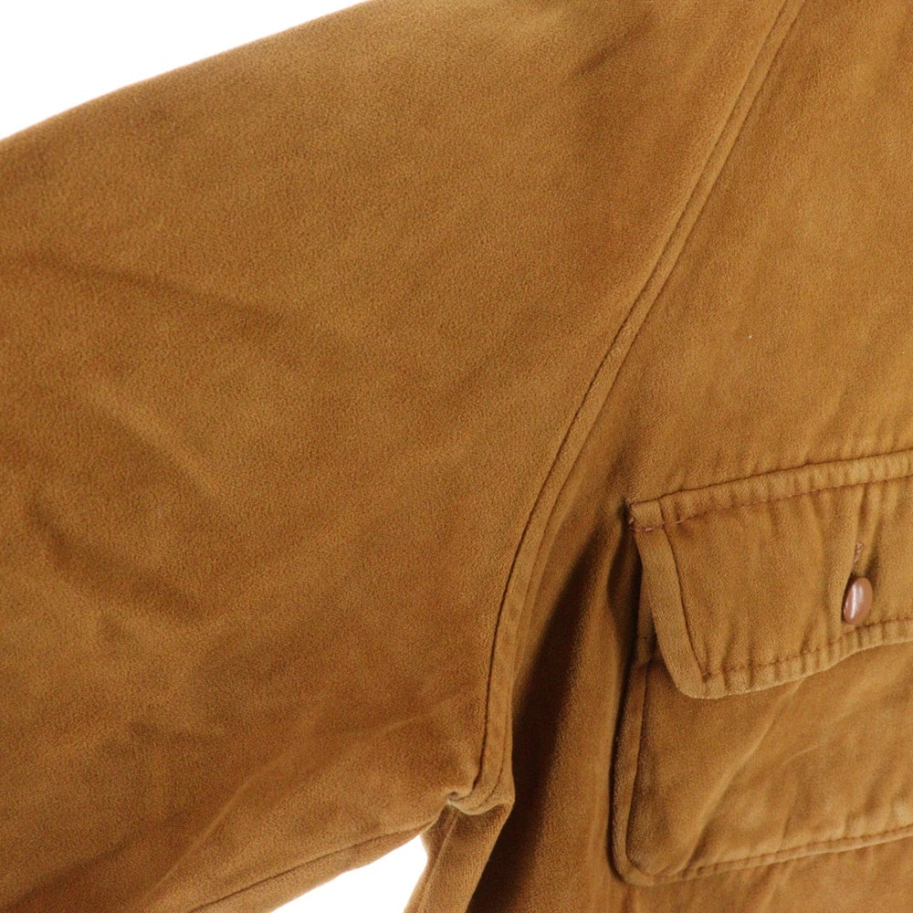 L.L.Bean(エルエルビーン) 50S VINTAGE ヴィンテージ チンストラップ モールスキン ハーフジップ プルオーバー 長袖シャツ ブラウン