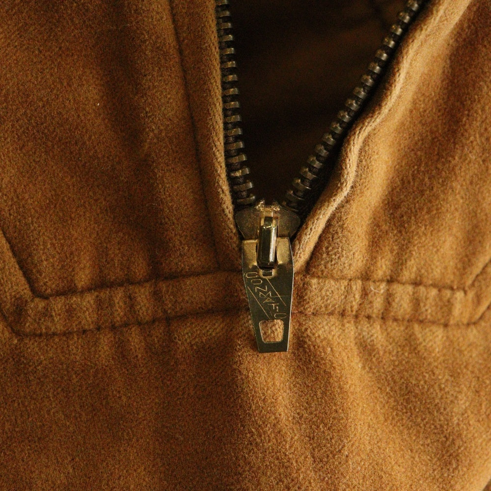 L.L.Bean(エルエルビーン) 50S VINTAGE ヴィンテージ チンストラップ モールスキン ハーフジップ プルオーバー 長袖シャツ ブラウン