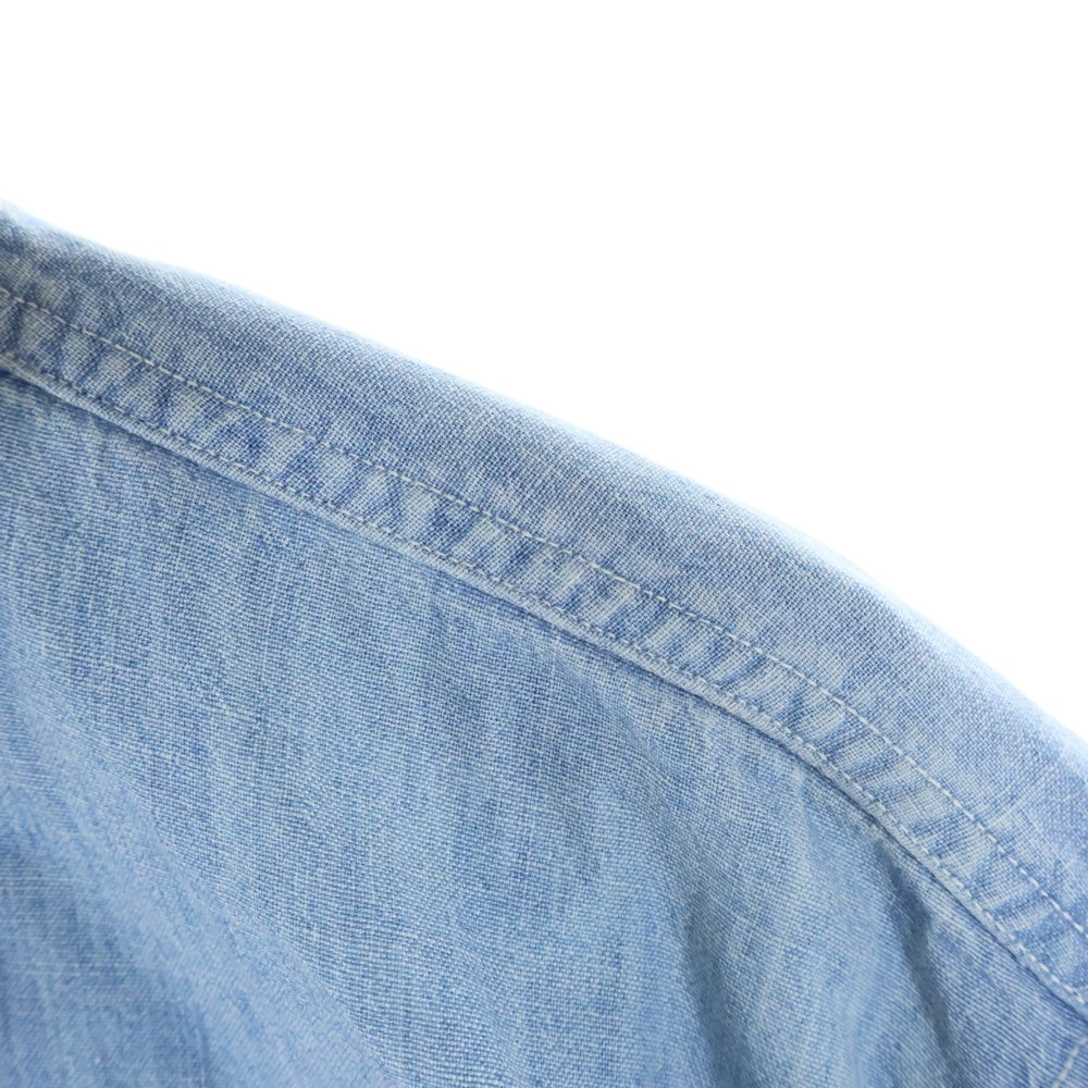 VINTAGE(ヴィンテージ) 50-60S VINTAGE シャンブレー マチ付き 長袖シャツ インディゴ