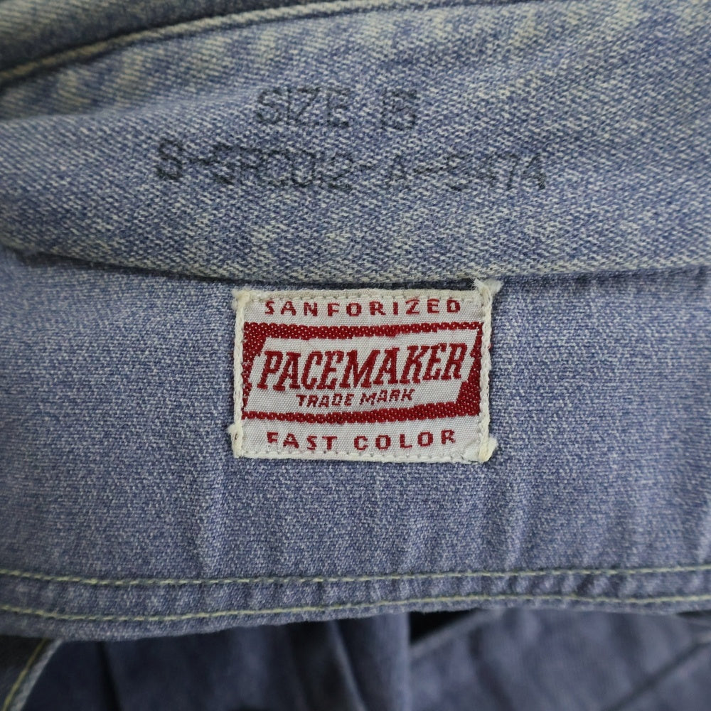 VINTAGE(ヴィンテージ) 40-50S PACEMAKER VINTAGE ヴィンテージ ペースメーカー シャンブレー 長袖シャツ インディゴ