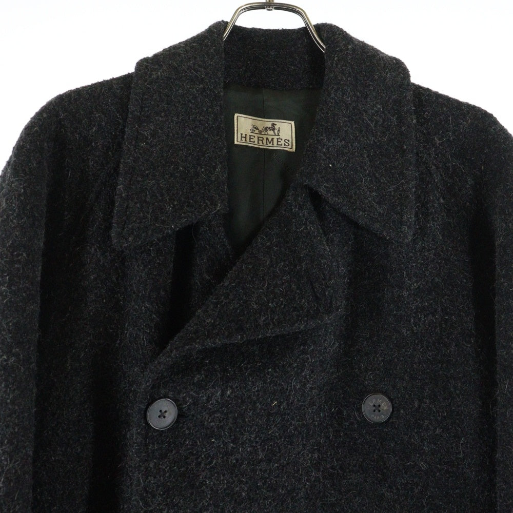 HERMES(エルメス) VINTAGE ウール トレンチコート グレー