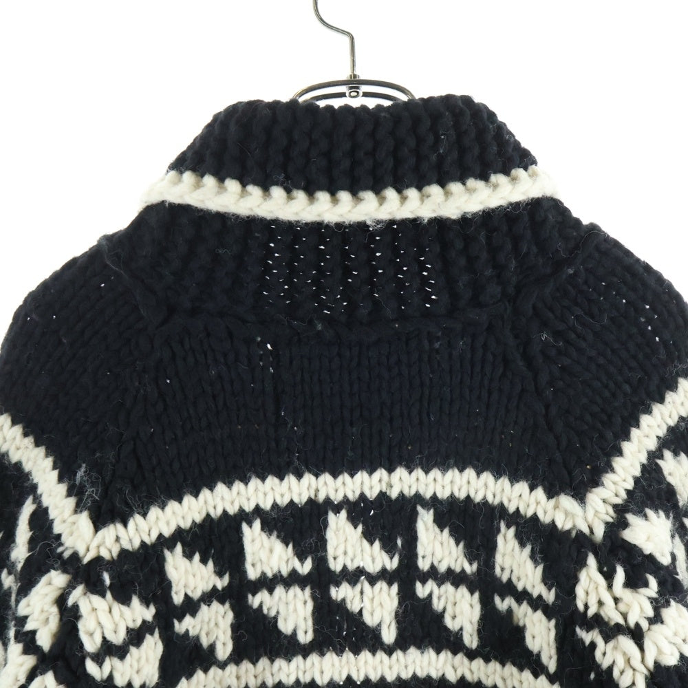 NEIGHBORHOOD(ネイバーフッド) 13AW KANATA BUFFALO W-COWICHAN ノルディック カウチンニット ジップアップ カーディガン ブラック 132KHKAN-KNM01