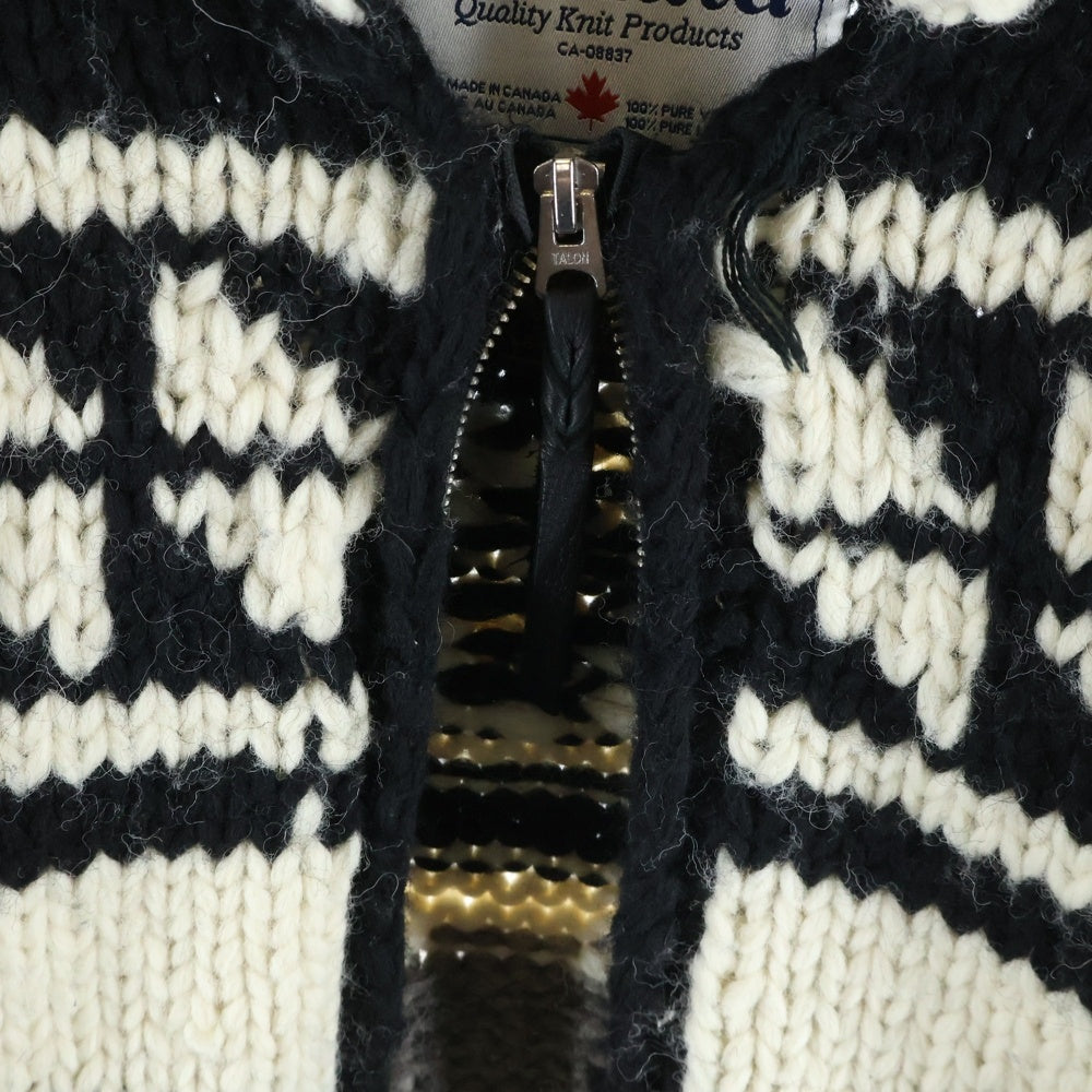 NEIGHBORHOOD(ネイバーフッド) 13AW KANATA BUFFALO W-COWICHAN ノルディック カウチンニット ジップアップ カーディガン ブラック 132KHKAN-KNM01