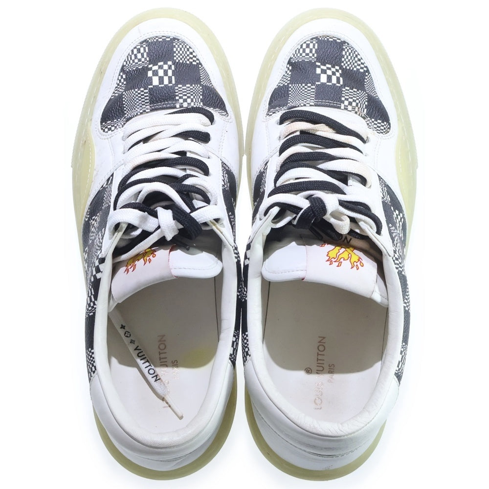 LOUIS VUITTON(ルイヴィトン) 21SS LV オリ ライン ダミエ ローカットスニーカー ホワイト/ブラック 1A8Q2B