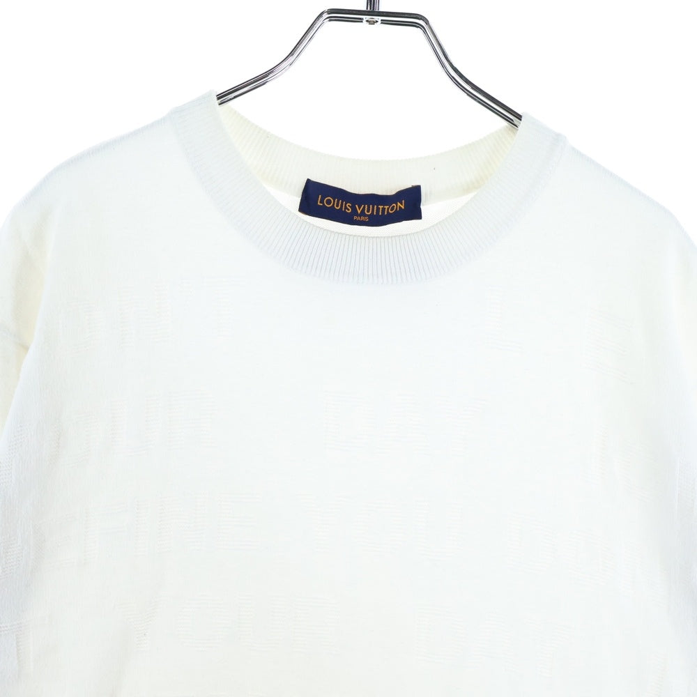 LOUIS VUITTON(ルイヴィトン) 21AW ロゴレターニットクルーネック半袖Tシャツ ホワイト RM212M ET8 HLN09W