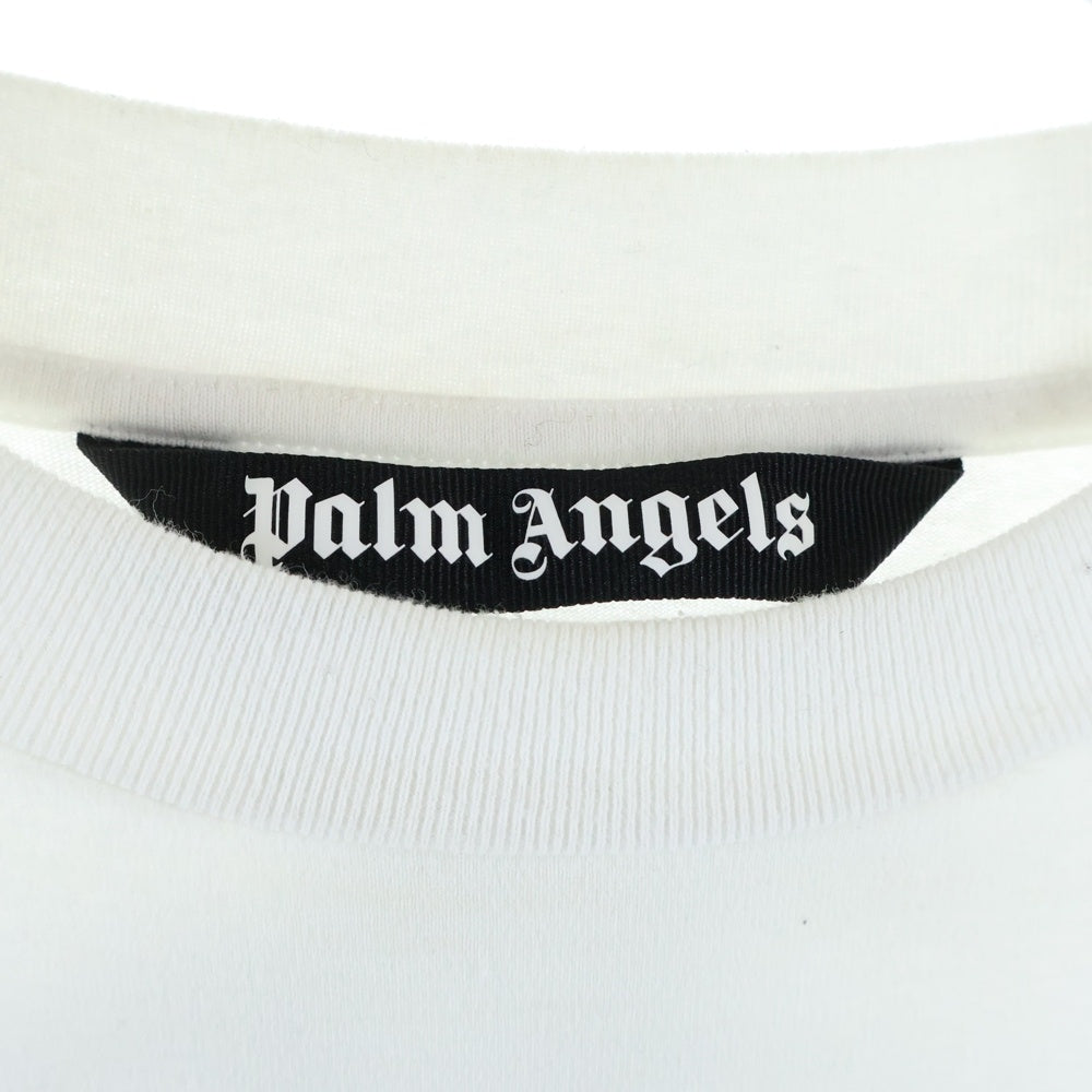 Palm Angels(パームエンジェルス) SKETCHY OVER T-SHIRT スケッチー ロゴプリント クルーネック半袖Tシャツ カットソー ホワイト PMAA002E23JER001