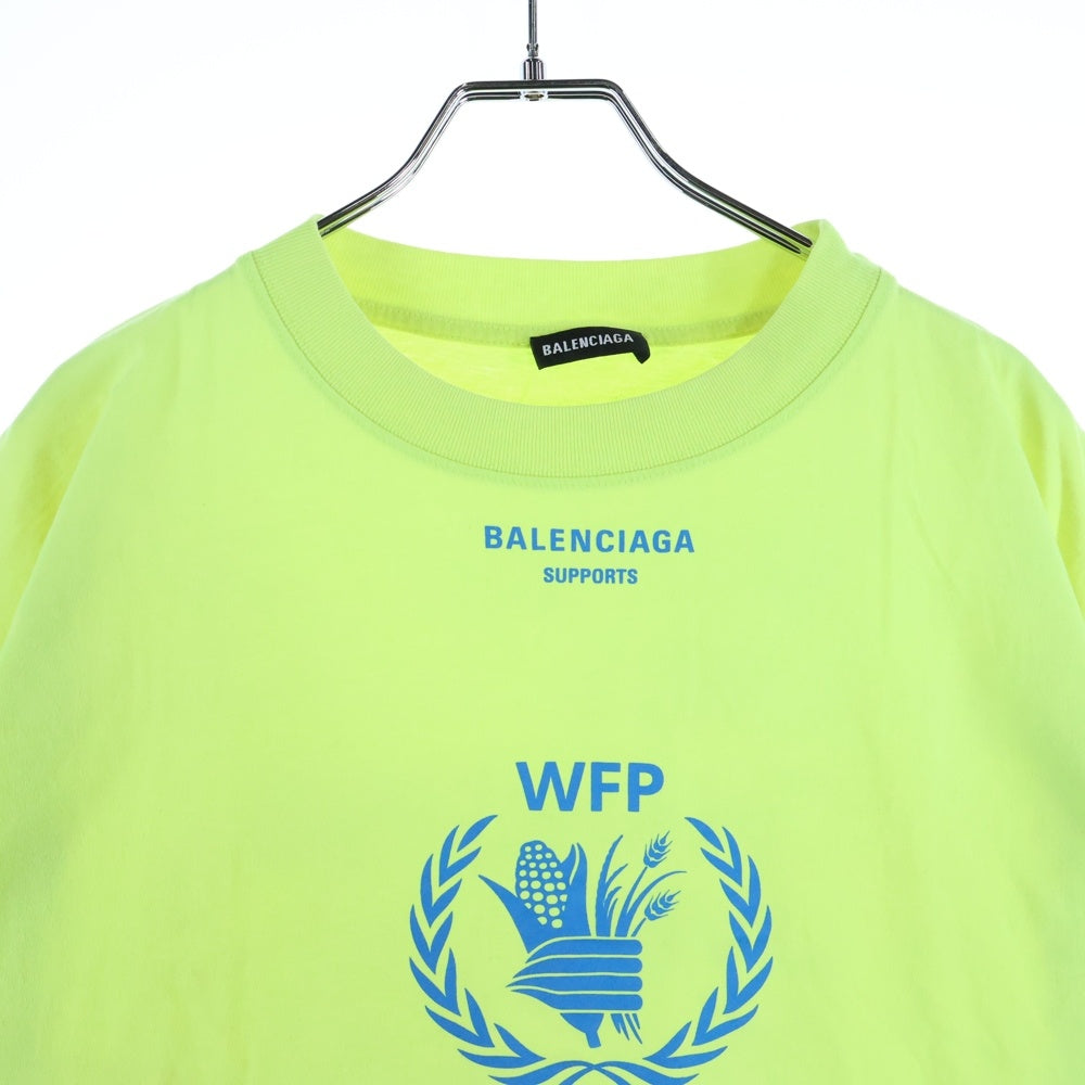 BALENCIAGA(バレンシアガ) 19SS WFP TEE WFPロゴプリント クルーネック半袖Tシャツ カットソー イエロー 541874 TCV36