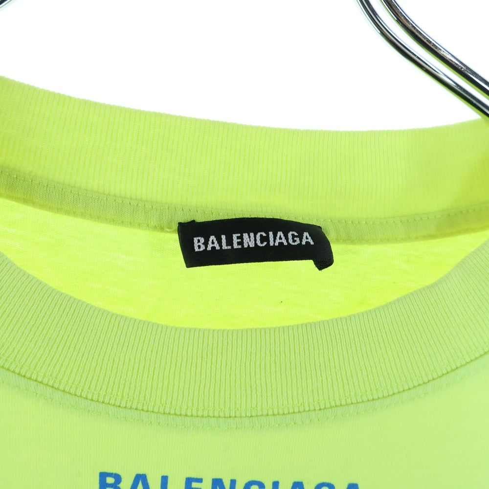BALENCIAGA(バレンシアガ) 19SS WFP TEE WFPロゴプリント クルーネック半袖Tシャツ カットソー イエロー 541874 TCV36
