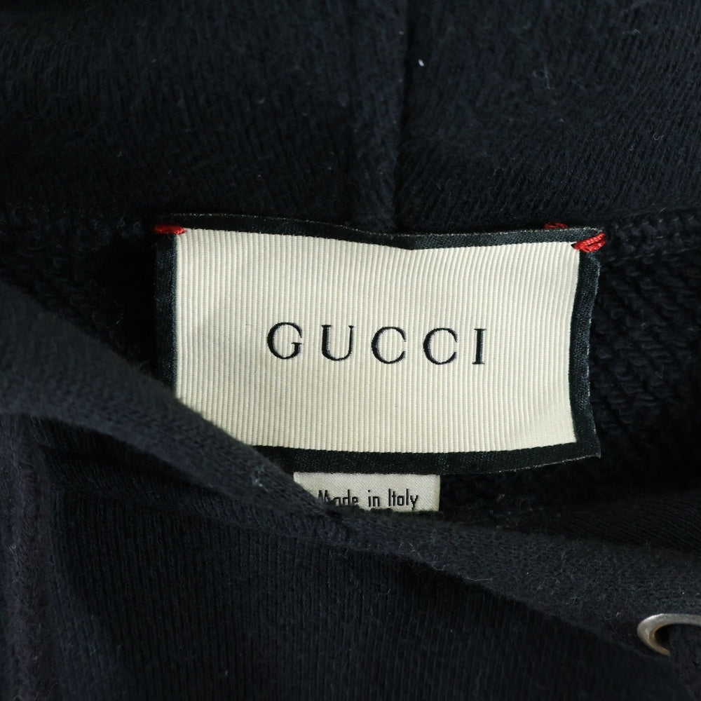 GUCCI(グッチ) 18AW ×MLB PIRTES HOODIE パイレーツパッチ プルオーバーパーカー スウェットフーディ ブラック 475374-X9Y97