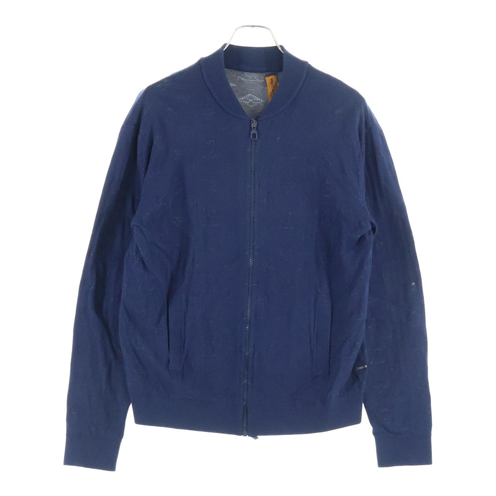 LOUIS VUITTON ルイヴィトン 20AW モノグラム ドロップニードル ジップアップ ニットジャケット ネイビー RM202Q TBU HIN50W LOUIS VUITTON(ルイヴィトン) 20AW モノグラム ドロップニードル