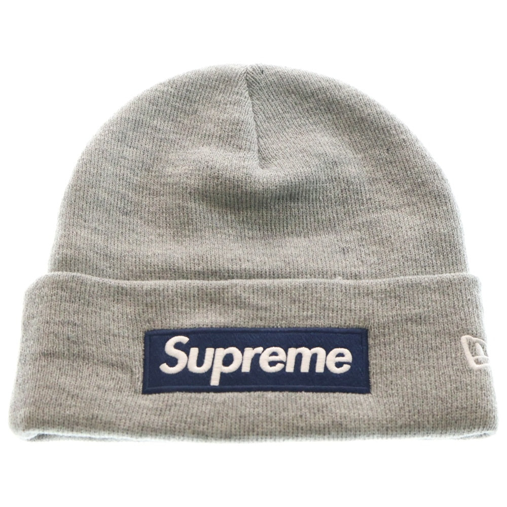 SUPREME(シュプリーム) 25AW New Era Box Logo Beanie ニューエラ ボックスロゴ ビーニー ニット帽 帽子 グレー レディース