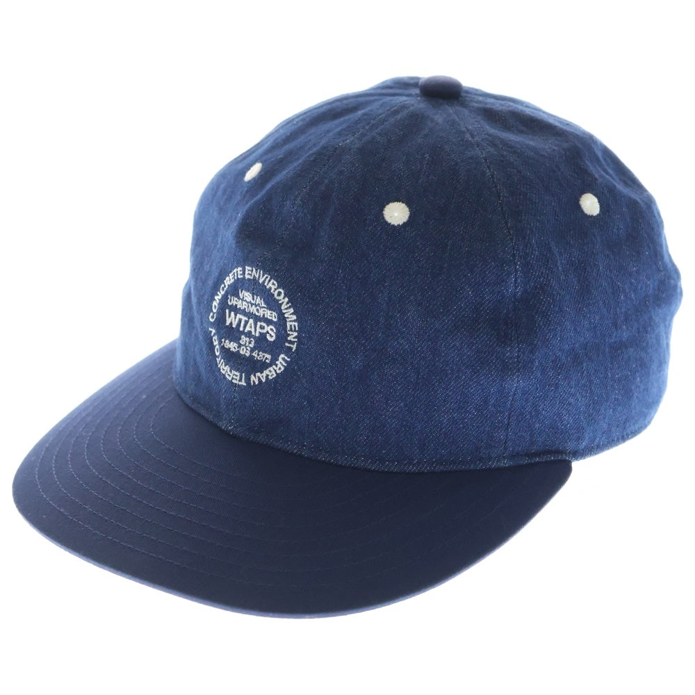 WTAPS(ダブルタップス) 25SS T-6M 05 COTTON DENIM CAP ロゴ刺繍 デニム キャップ 帽子 インディゴ 251HCDT-HT05