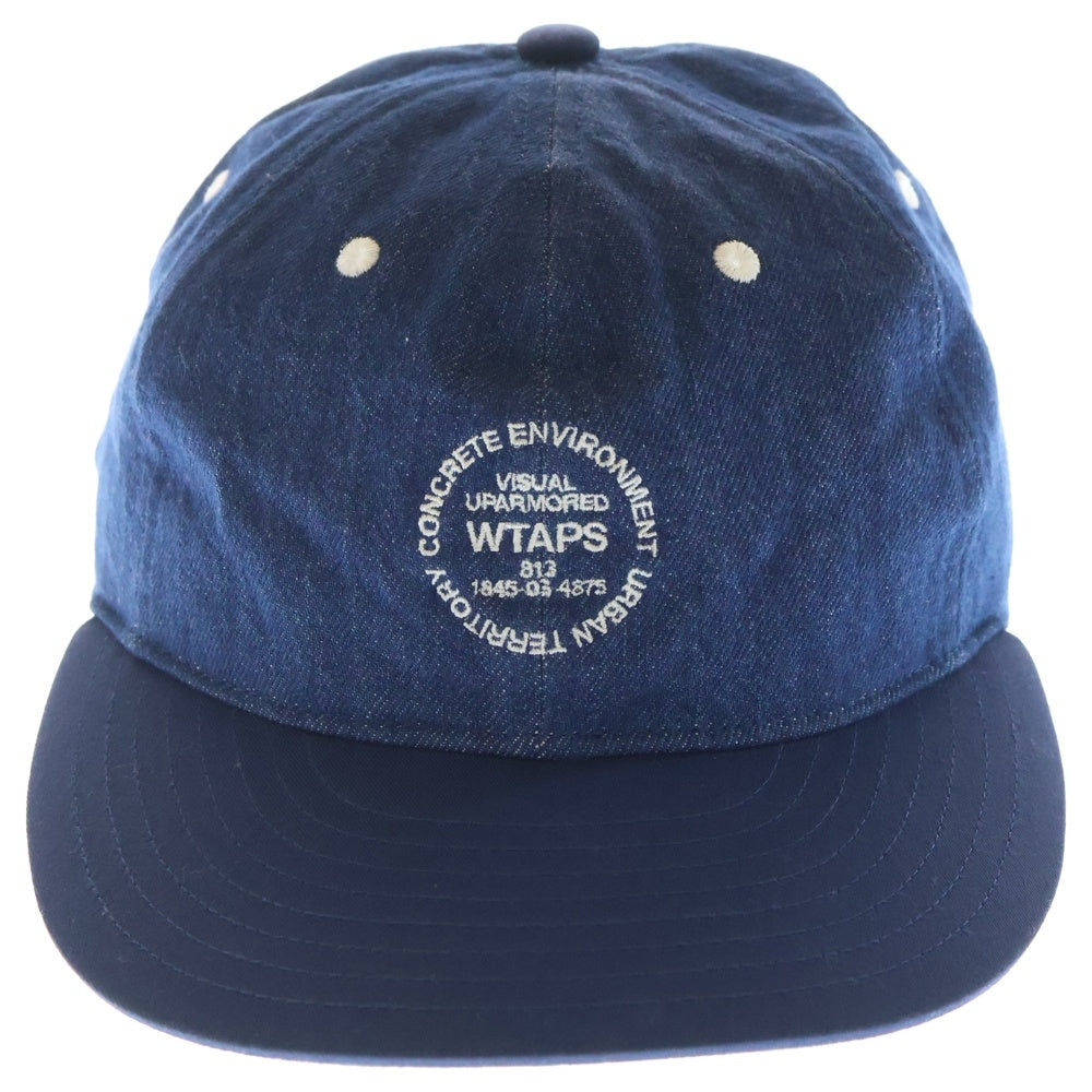 WTAPS(ダブルタップス) 25SS T-6M 05 COTTON DENIM CAP ロゴ刺繍 デニム キャップ 帽子 インディゴ 251HCDT-HT05