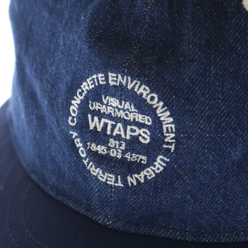 WTAPS(ダブルタップス) 25SS T-6M 05 COTTON DENIM CAP ロゴ刺繍 デニム キャップ 帽子 インディゴ 251HCDT-HT05