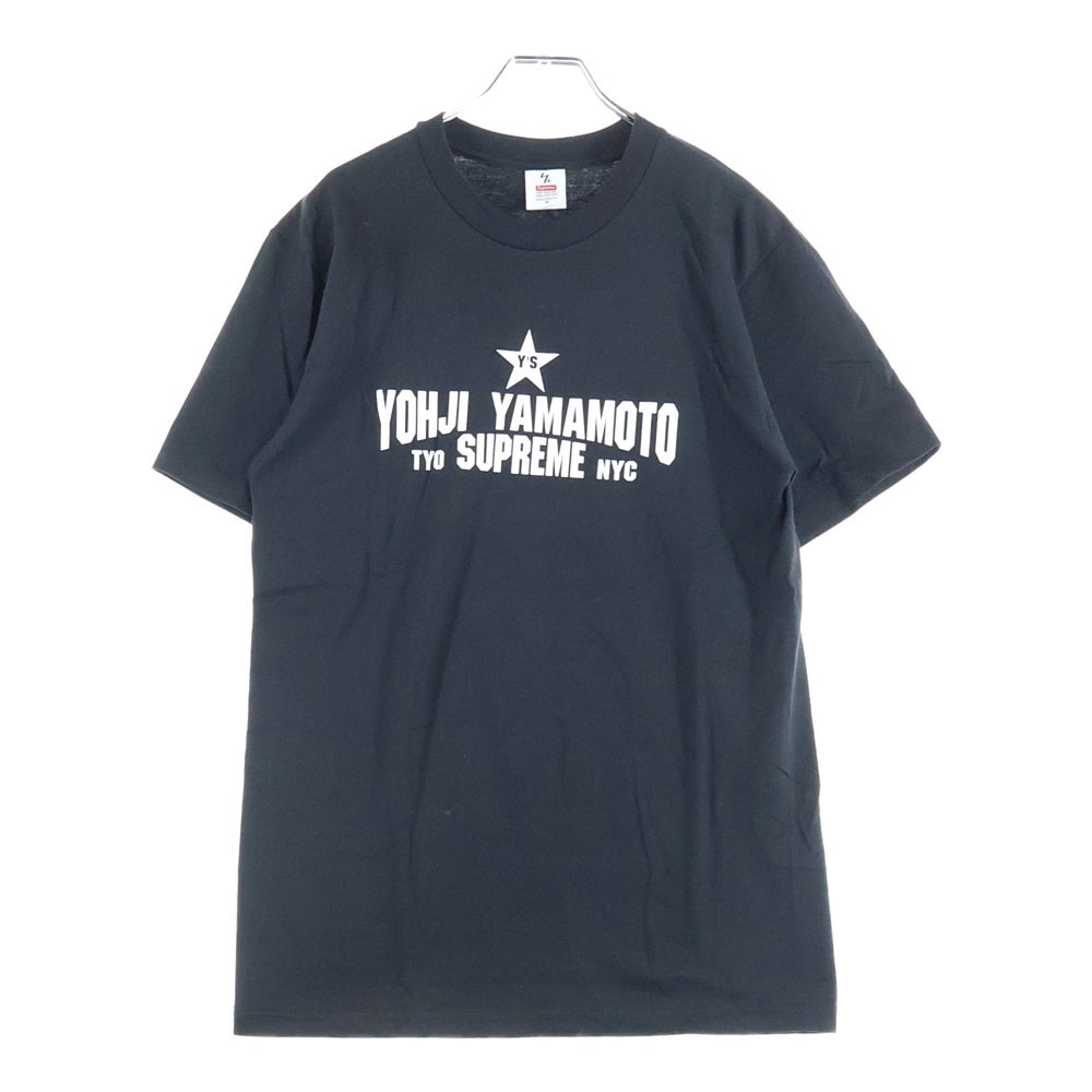 SUPREME(シュプリーム) 25AW ×Y's Yohji Yamamoto Star Tee ワイズ ヨウジヤマモト スター フロントプリント クルーネック 半袖Tシャツ カットソー ブラック