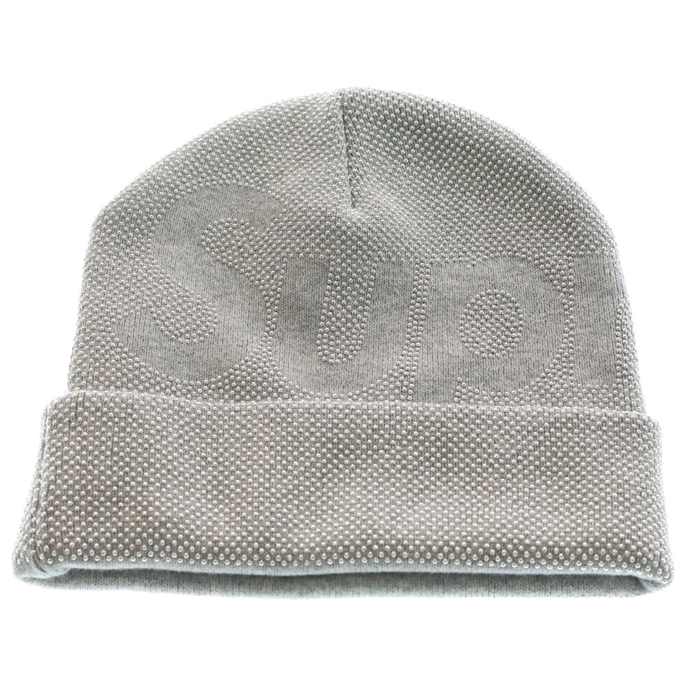 SUPREME(シュプリーム) 25AW Studded Knockout Big Logo Beanie スタッズ ノックアウト ビッグロゴ ビーニー ニット帽 帽子 グレー