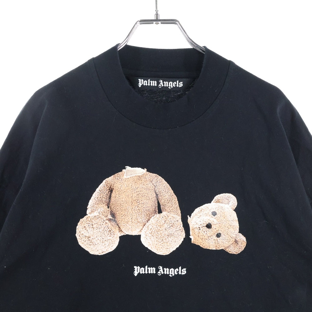 Palm Angels(パームエンジェルス) 20SS テディベアプリントクルーネック半袖Tシャツカットソー ブラック PWAA017S20JER001