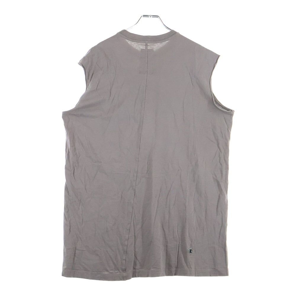 Rick Owens(リックオウエンス) 24SS ×Champion TARP T DUST チャンピオン ロゴタンクトップ ノースリーブ カットソー ダスト ベージュ CM01D9231-CHJER