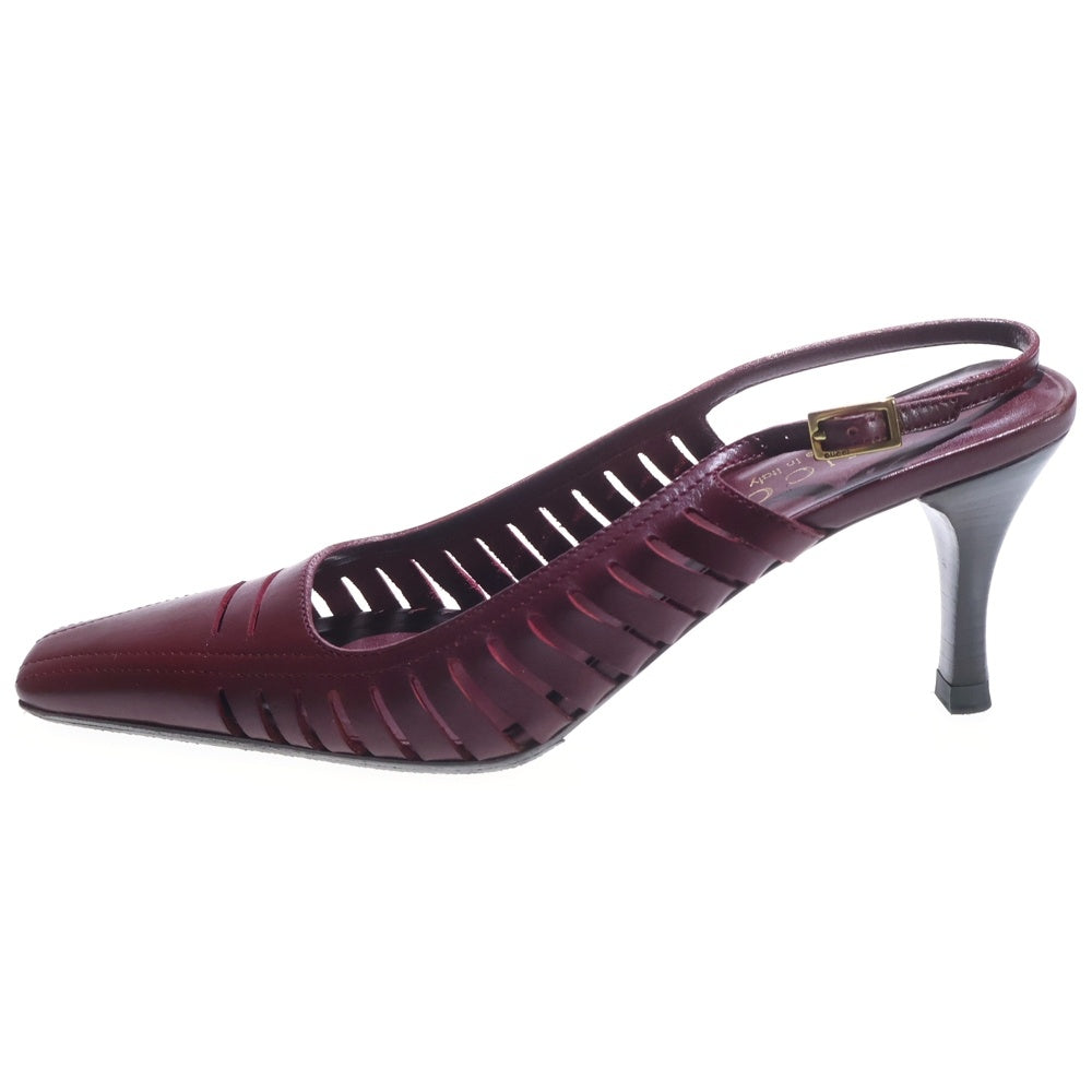 GUCCI(グッチ) スクエアトゥ ストラップ ヒール パンプス レディース