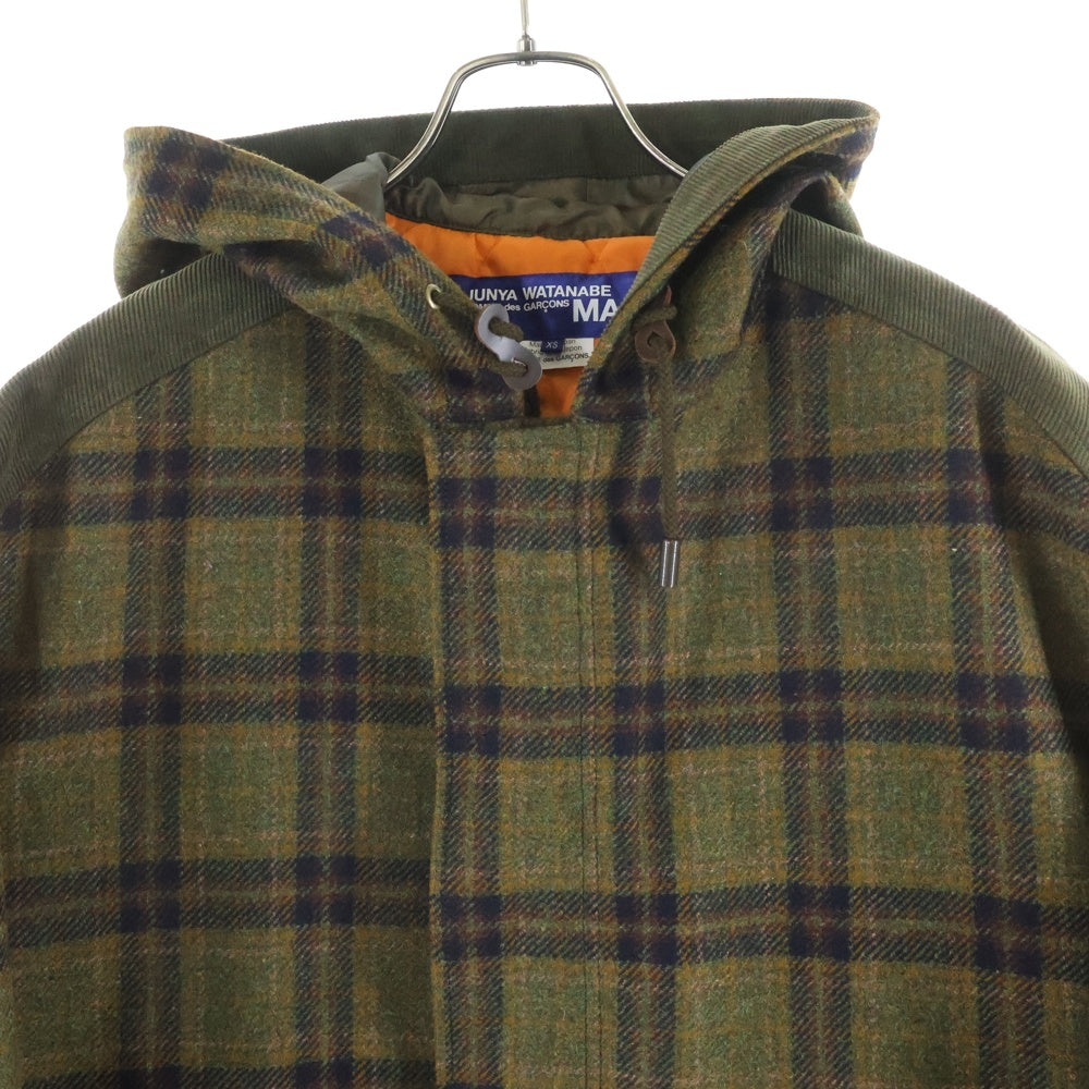 JUNYA WATANABE COMME des GARCONS(ジュンヤワタナベ コムデギャルソン) 19AW チェック ウールツイード ロングコート ブラウン WD-C008 AD2019