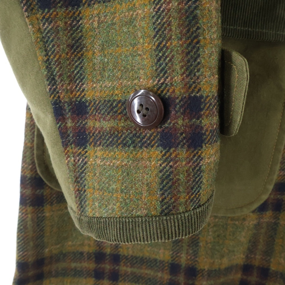 JUNYA WATANABE COMME des GARCONS(ジュンヤワタナベ コムデギャルソン) 19AW チェック ウールツイード ロングコート ブラウン WD-C008 AD2019