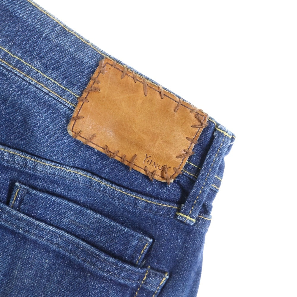 YANUK(ヤヌーク) MICHEL ミシェル パッチワーク ダメージ加工 ジップフライ デニムパンツ インディゴ 57272003