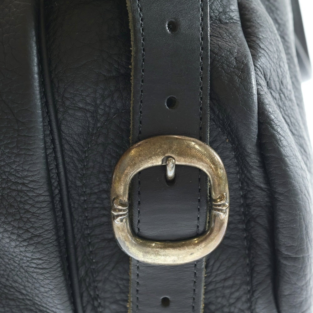 CHROME HEARTS(クロムハーツ) BACKPACK-L BSフレア装飾 レザー ラージ バックパック リュックサック ブラック/シルバー