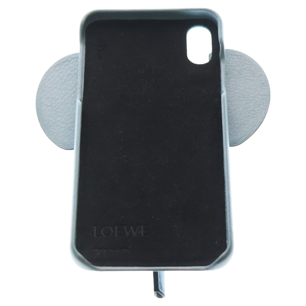 LOEWE(ロエベ) ELEPHANT IPHONE COVER XS MAX 象 レザー アイフォン カバーケース ショルダー スマートフォンケース ブルー 103.15AB07
