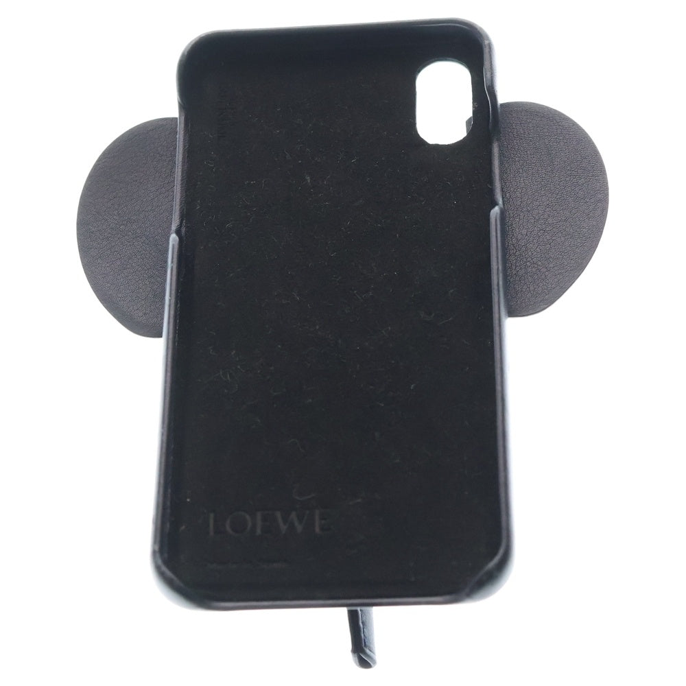 LOEWE(ロエベ) ELEPHANT IPHONE COVER XS MAX 象 レザー アイフォン カバーケース ショルダー スマートフォンケース ブラック 103.30AB06