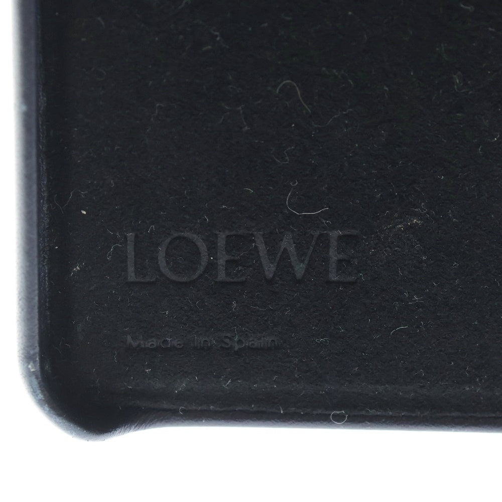 LOEWE(ロエベ) ELEPHANT IPHONE COVER XS MAX 象 レザー アイフォン カバーケース ショルダー スマートフォンケース ブラック 103.30AB06