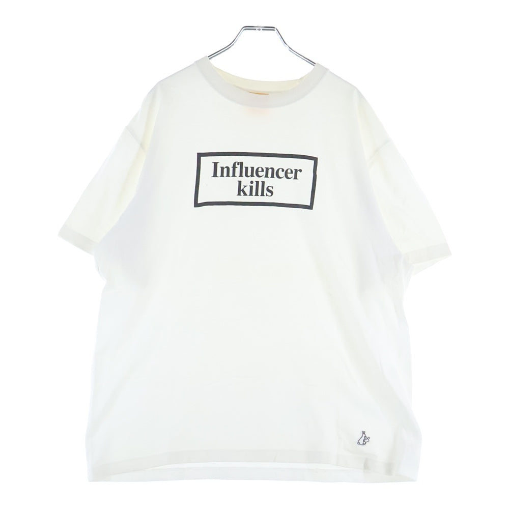 FR2(エフアールツー) バニー刺繍 クルーネック 半袖Tシャツカットソー ホワイト