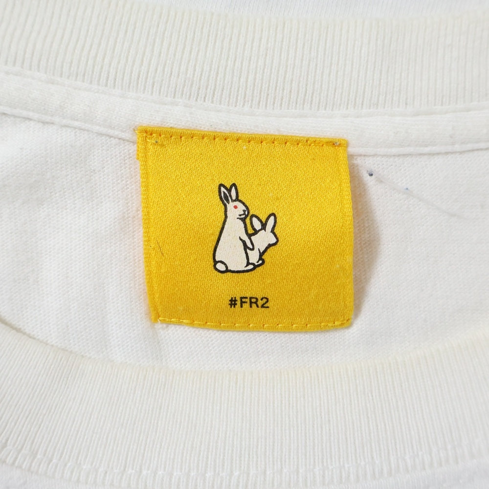 FR2(エフアールツー) バニー刺繍 クルーネック 半袖Tシャツカットソー ホワイト