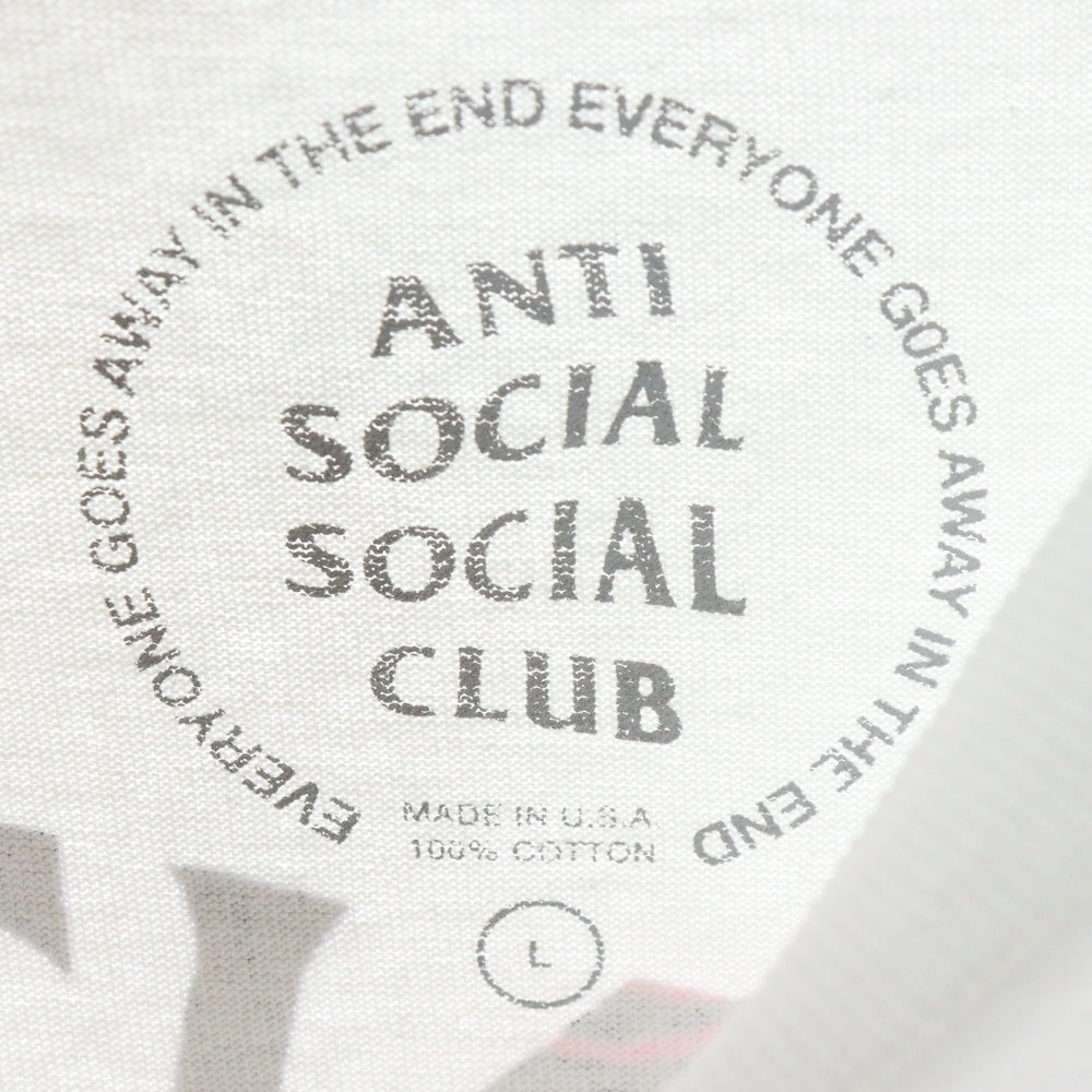 ANTI SOCIAL SOCIAL CLUB(アンチソーシャルソーシャルクラブ) ロゴプリント コットン クルーネック 半袖Tシャツ カットソー ホワイト