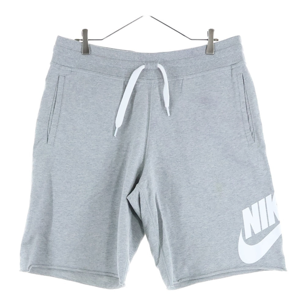 NIKE(ナイキ) SOLSTICE ALUMNI LIGHT WEIGHT SHORT ロゴプリント スウェット ショートパンツ ハーフパンツ ショーツ グレー 728692-063