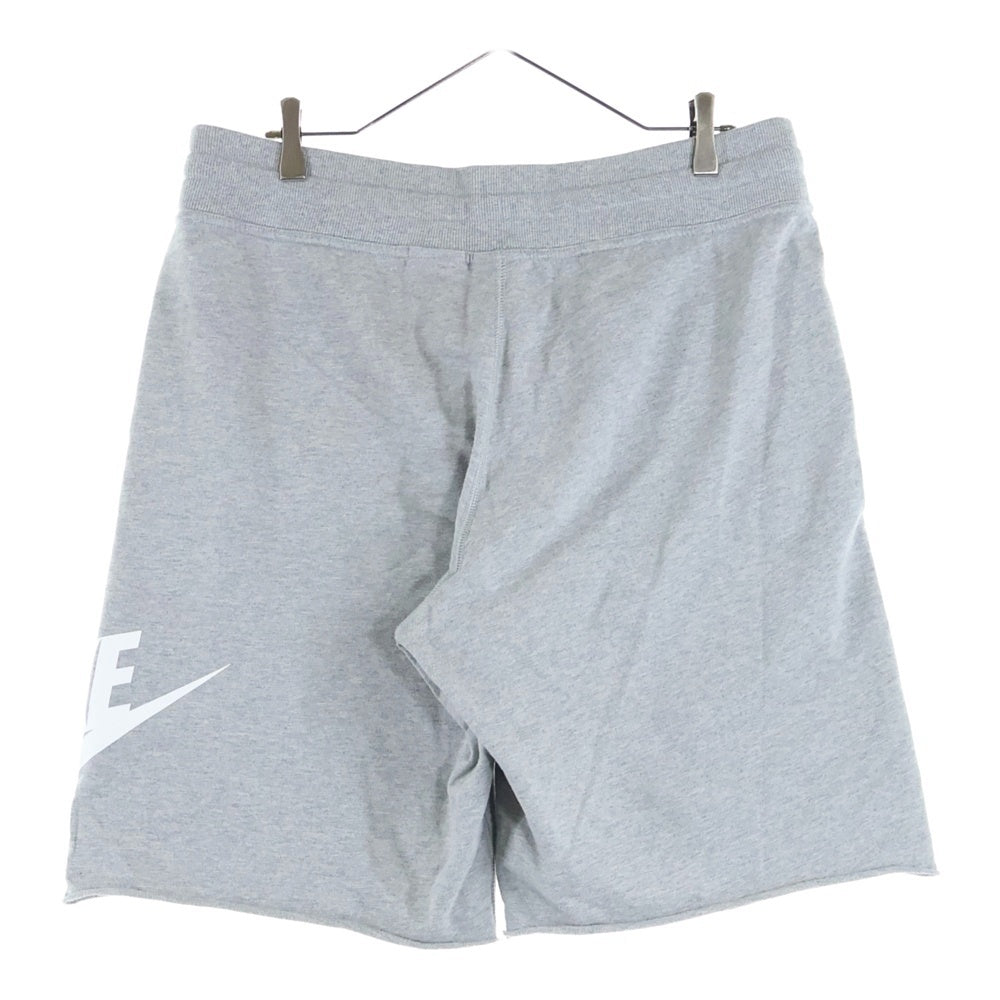 NIKE(ナイキ) SOLSTICE ALUMNI LIGHT WEIGHT SHORT ロゴプリント スウェット ショートパンツ ハーフパンツ ショーツ グレー 728692-063