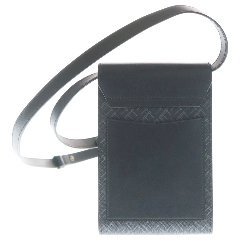 dunhill(ダンヒル) モノグラム ネックストラップ フォン ショルダー ブラック