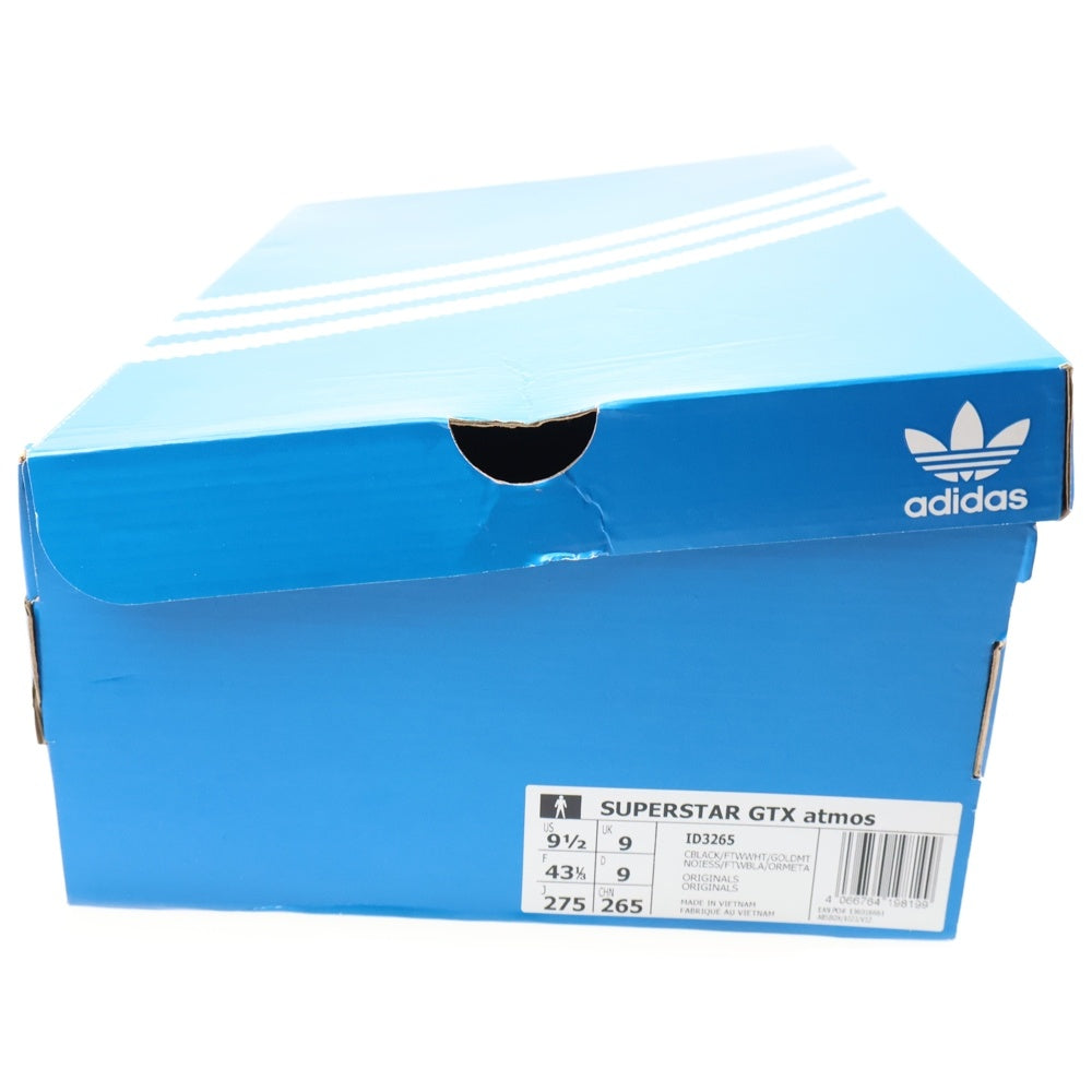 adidas(アディダス) ×atmos Exclusive Superstar 82 GORE-TEX アトモス別注 スーパースター ゴアテックス ローカットスニーカー ブラック US9.5/27.5cm ID3265