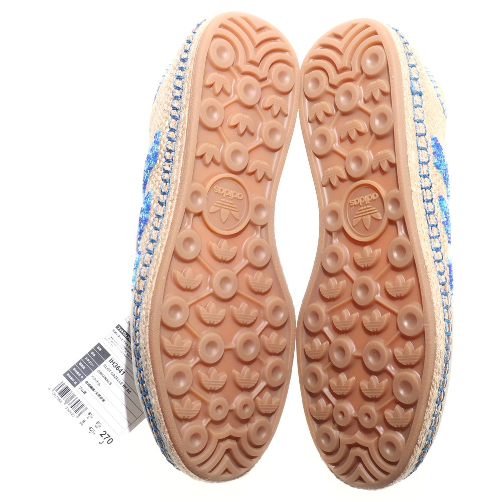 adidas(アディダス) ×CLOT Gazelle by Edison Chen ガゼル エディソン チャン ローカットスニーカー ベージュ/ブルー US9/27cm IH3641