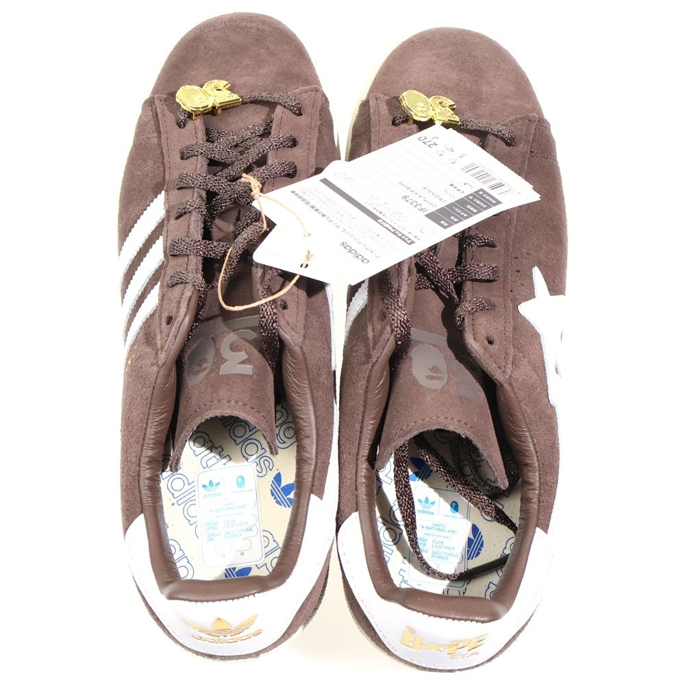 adidas(アディダス) ×A BATHING APE Campus 80s アベイシングエイプ キャンパス ローカットスニーカー ブラウン US9/27cm IF3379