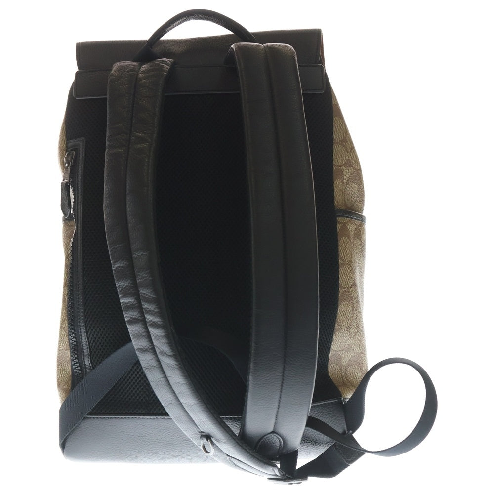 COACH(コーチ) ×JEAN-MICHEL BASQUIAT ジャン ミシェル バスキア シグネチャー レザー リュックサック バックパック デイパック ブラック/ベージュ F2161-C5419 レディース