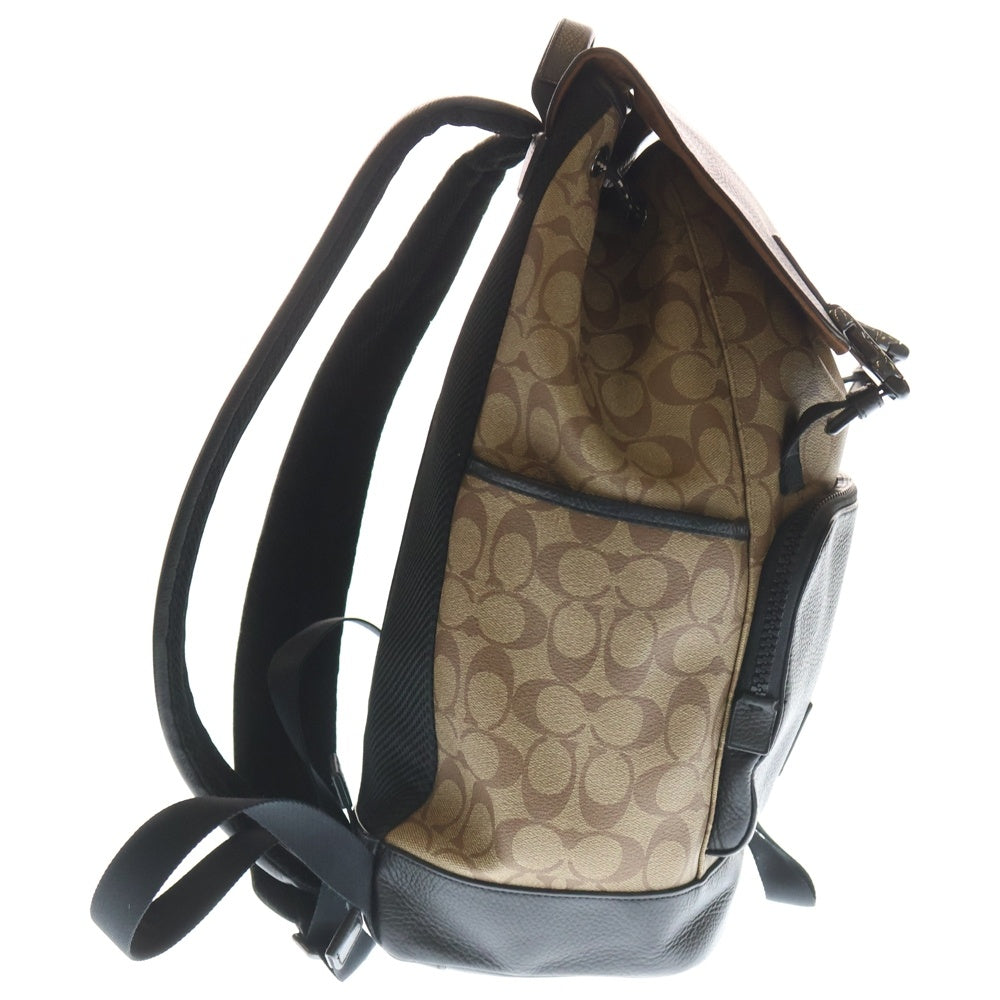 COACH(コーチ) ×JEAN-MICHEL BASQUIAT ジャン ミシェル バスキア シグネチャー レザー リュックサック バックパック デイパック ブラック/ベージュ F2161-C5419 レディース