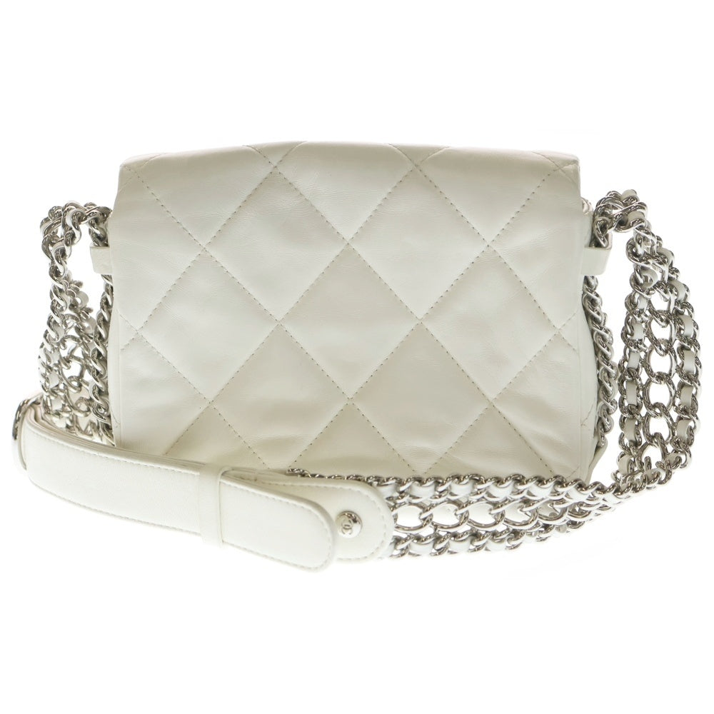 CHANEL(シャネル) ラムスキン ココマーク ミニマトラッセ チェーン ショルダーバッグ ホワイト ランダムシリアル レディース