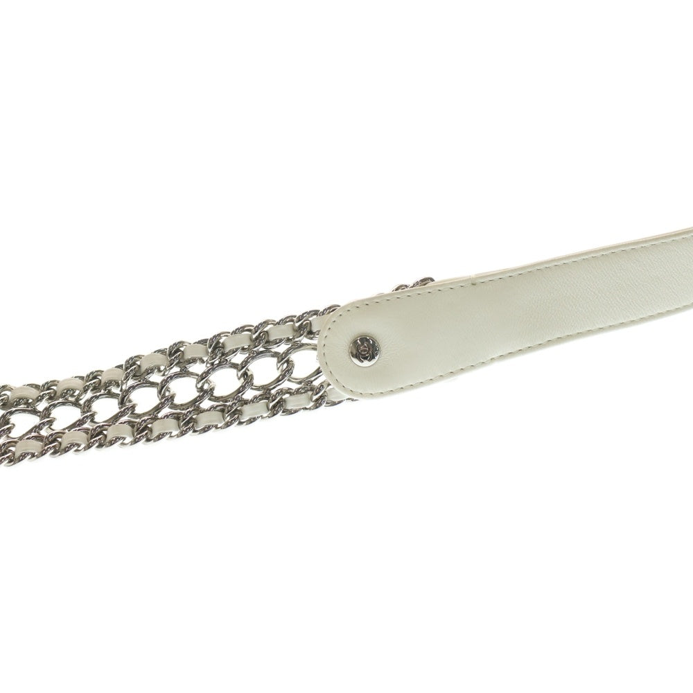 CHANEL(シャネル) ラムスキン ココマーク ミニマトラッセ チェーン ショルダーバッグ ホワイト ランダムシリアル レディース