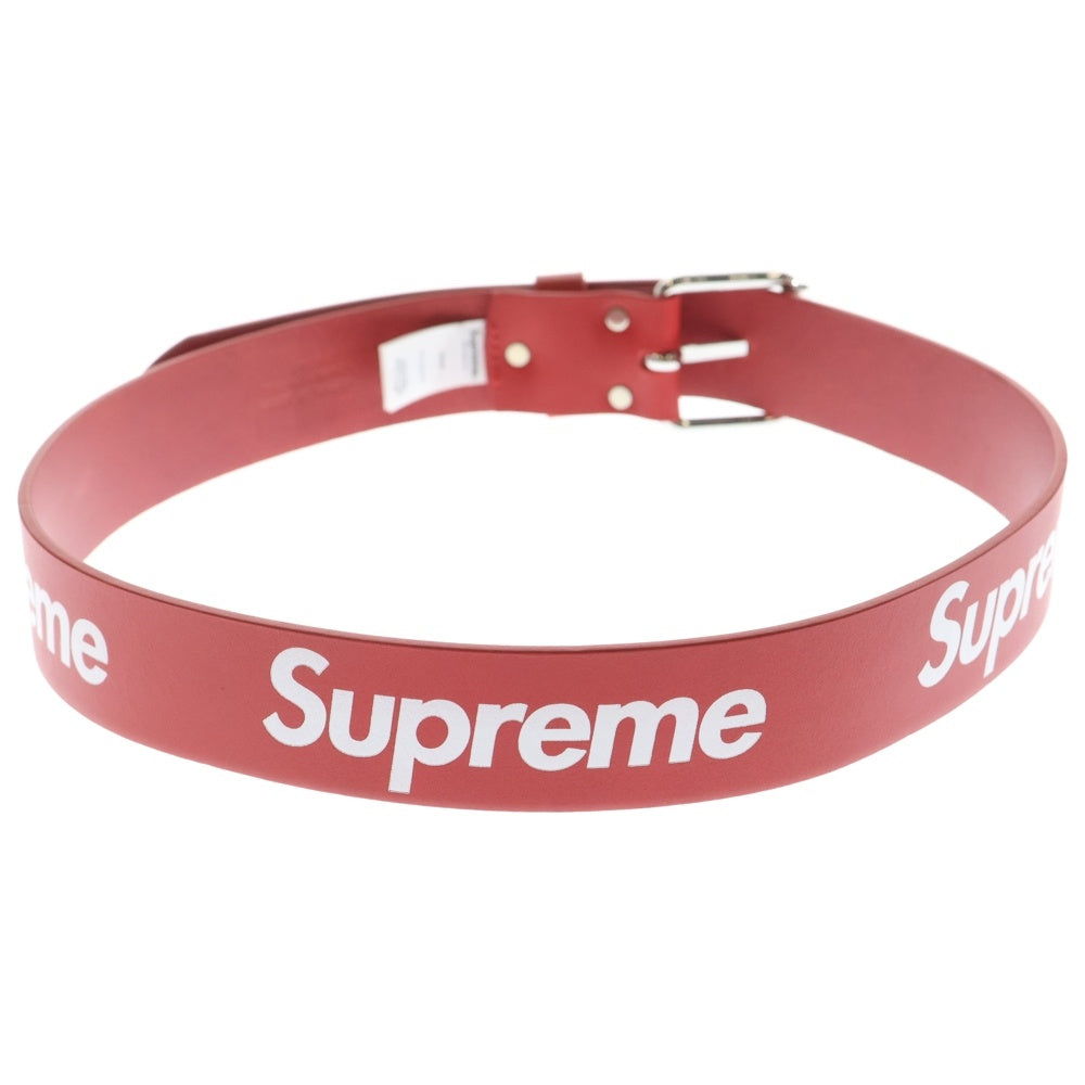 SUPREME(シュプリーム) 22SS Repeat Leather Belt リピート ロゴ レザー ベルト レッド