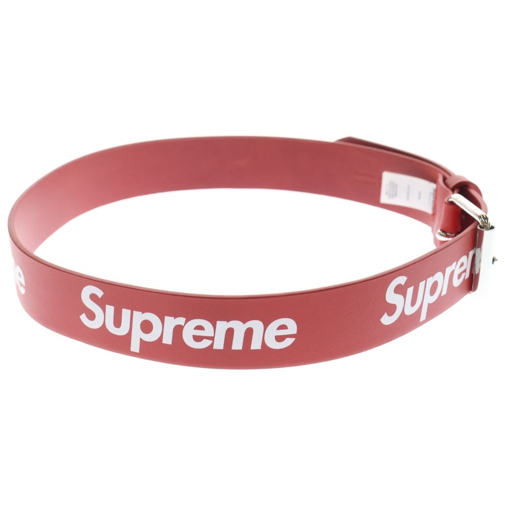 SUPREME(シュプリーム) 22SS Repeat Leather Belt リピート ロゴ レザー ベルト レッド