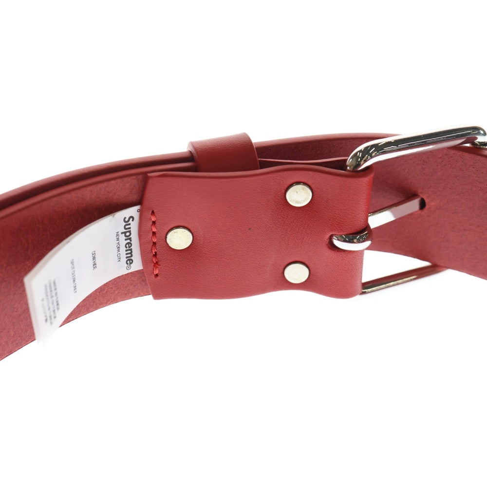 SUPREME(シュプリーム) 22SS Repeat Leather Belt リピート ロゴ レザー ベルト レッド