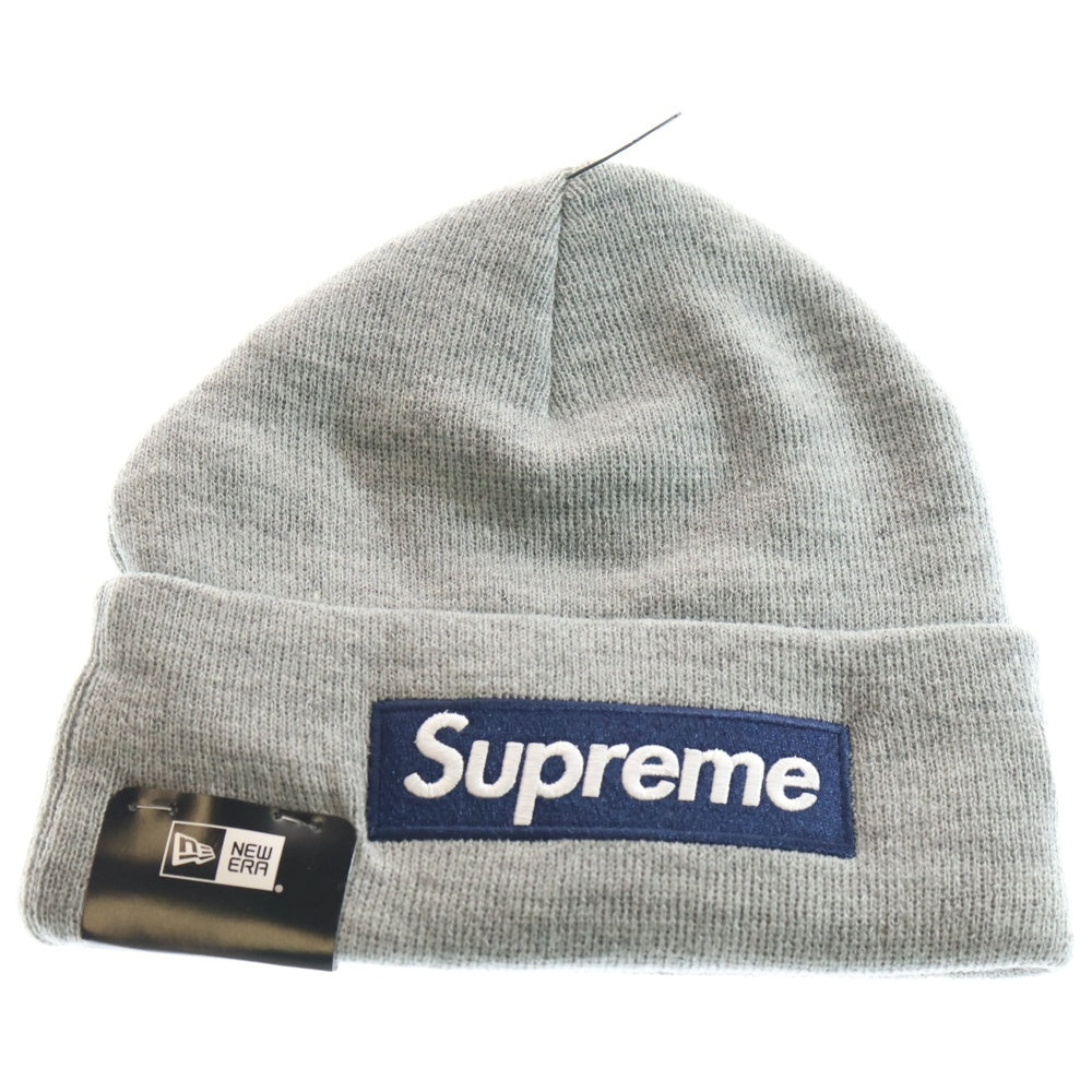 SUPREME(シュプリーム) 25AW ×New Era Box Logo Beanie ニューエラ ボックスロゴ ニットキャップ 帽子 グレー/ネイビー