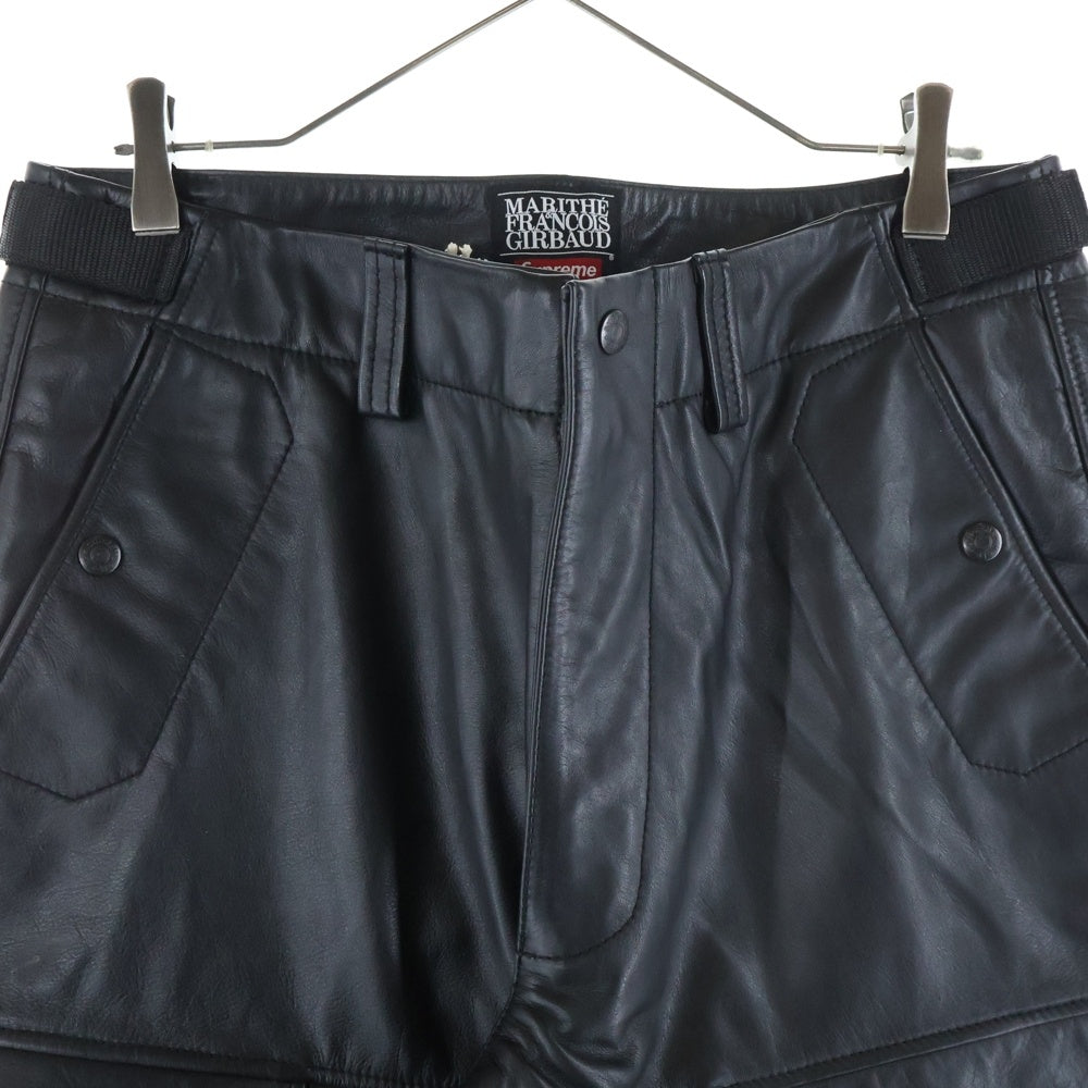 SUPREME(シュプリーム) 25SS ×Marithe Franois Girbaud Shuttle Tape Leather Cargo Pant マリテ フランソワ ジルボー シャトル テープ レザー カーゴ ロングパンツ ブラック