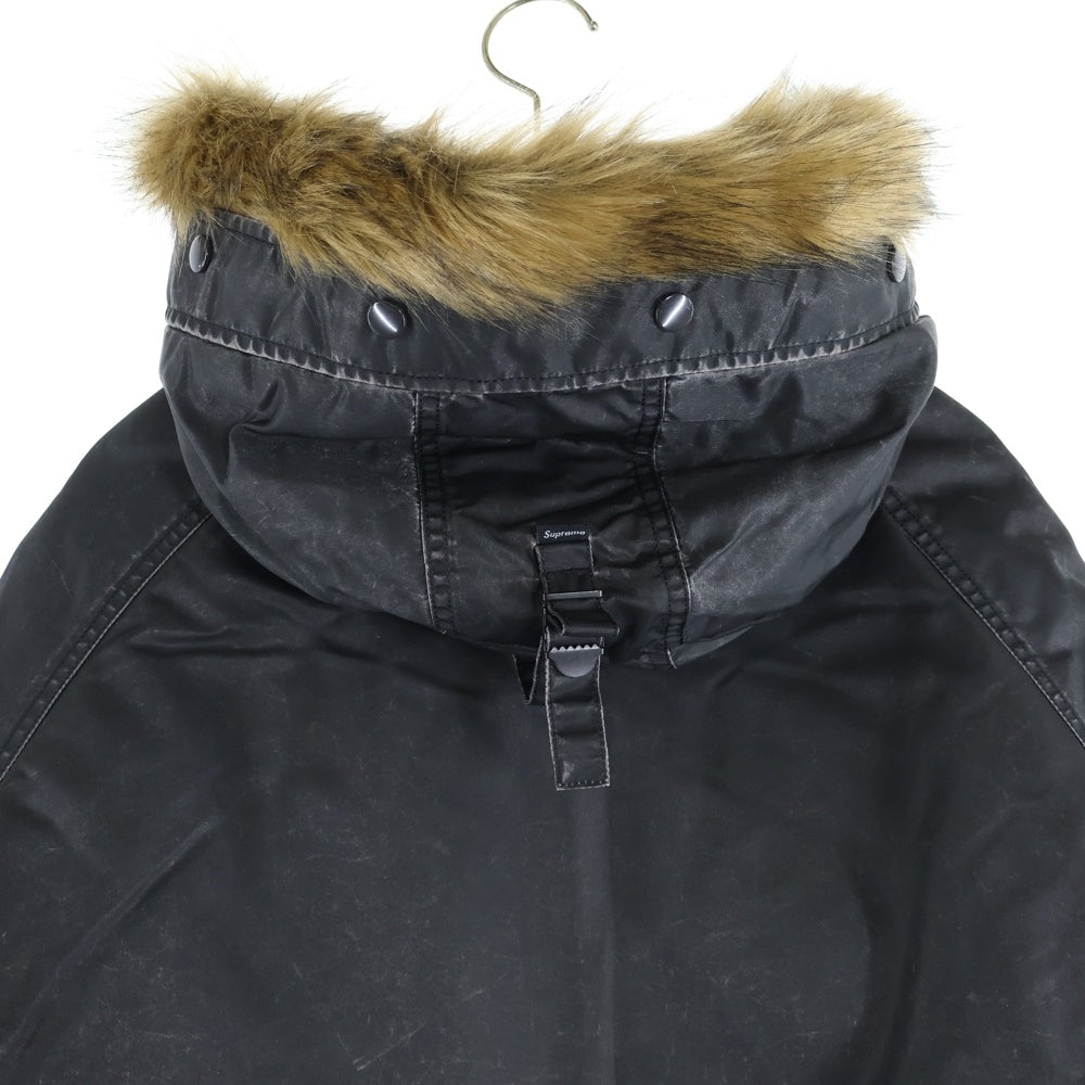 SUPREME(シュプリーム) 24AW Washed Flight Satin N-3B Parka ウォッシュド N-3B ブルゾン ジップアップ ミリタリージャケット ブラック